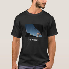 Hård utslagsplats för försök tee shirt