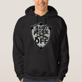Hard Work Pays Off Shield Worker Design Hoodie