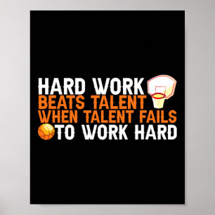 Hårda arbetsslag talande när talent Misslyckas att Poster