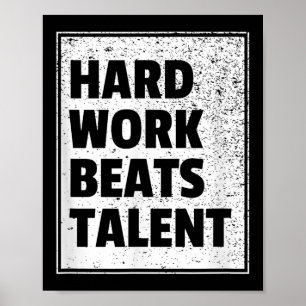 Hårda arbetsslag - Talent Påstående Sports Motivat Poster