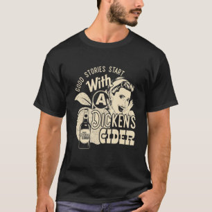 Hårda dickens Cider Girl Whiskey och Beer Apple Hu T Shirt