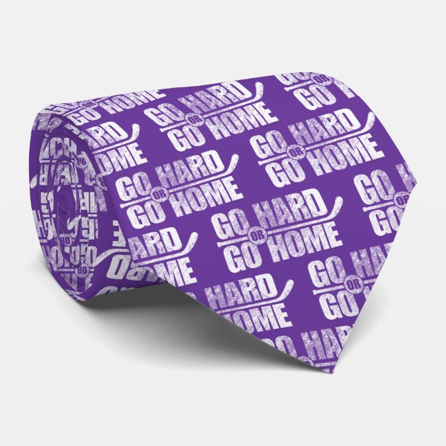 Hårda eller gå hem (Hockey Tie) Slips (Rullad)