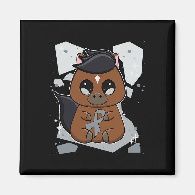 Hårda hästar med Ribbon World Dyslexia Awar Magnet (Framsidan)