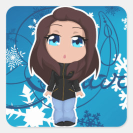 Hårda helgdag fyrkantigt klistermärke