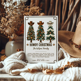 Hårda julklappar Skriv ut Westernt julkort