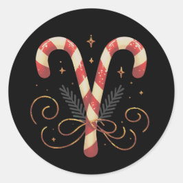 Hårda julklistermärken runt klistermärke