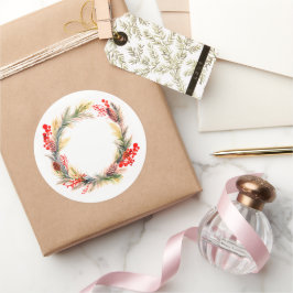 Hårda julklistermärken runt klistermärke