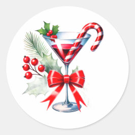 Hårda julklistermärken runt klistermärke