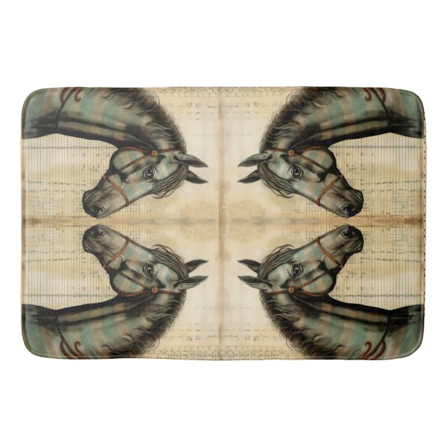 Hårda konsthäder av Harmonisk häst Badrumsmatta (Framsidan)