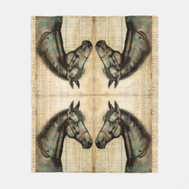 Hårda konsthäder av Harmonisk häst Fleecefilt