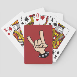 Hårda Metall Djävulen Horns Casinokort