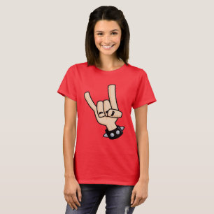 Hårda Metall Djävulen Horns T Shirt