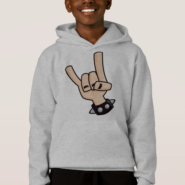 Hårda Metall Djävulen Horns T Shirt (Framsida)