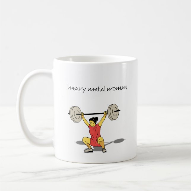 Hårda Metall-kvinnor (kvadrat) Kaffemugg (Vänster)