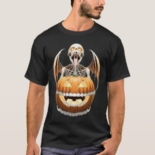 Hårda Metall Skeletons och Döskallar Halloween Art T Shirt