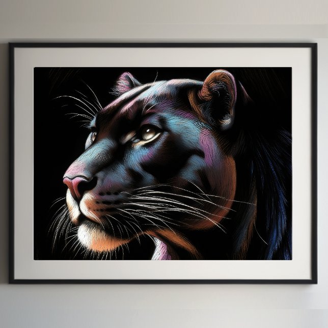 Hårda Pastel Teckning Black Panther II Poster (Skapare uppladdad)