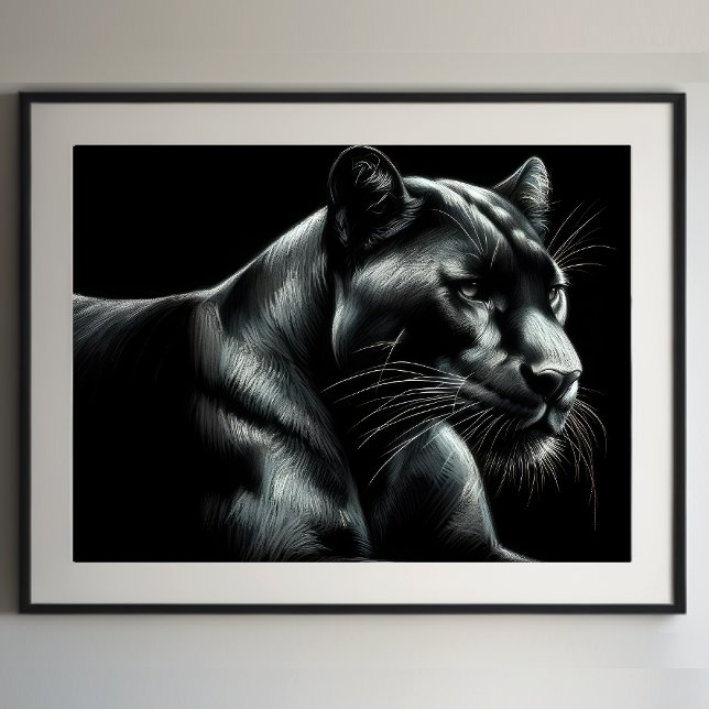 Hårda Pastel Teckning Black Panther III Poster (Skapare uppladdad)