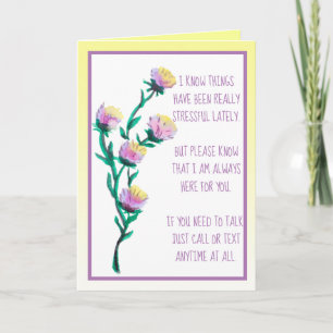 Hårda tider, tänka på dina vattenfärgsblommor kort