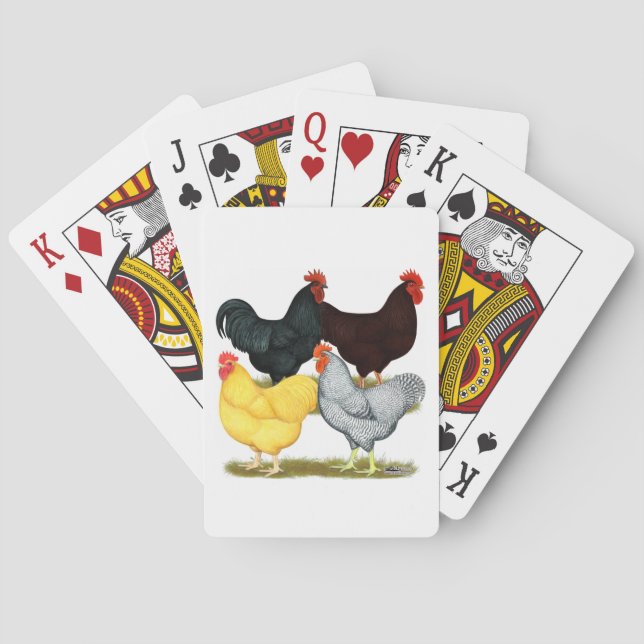 Hårda Tupp-kvartetten Casinokort (Baksidan)