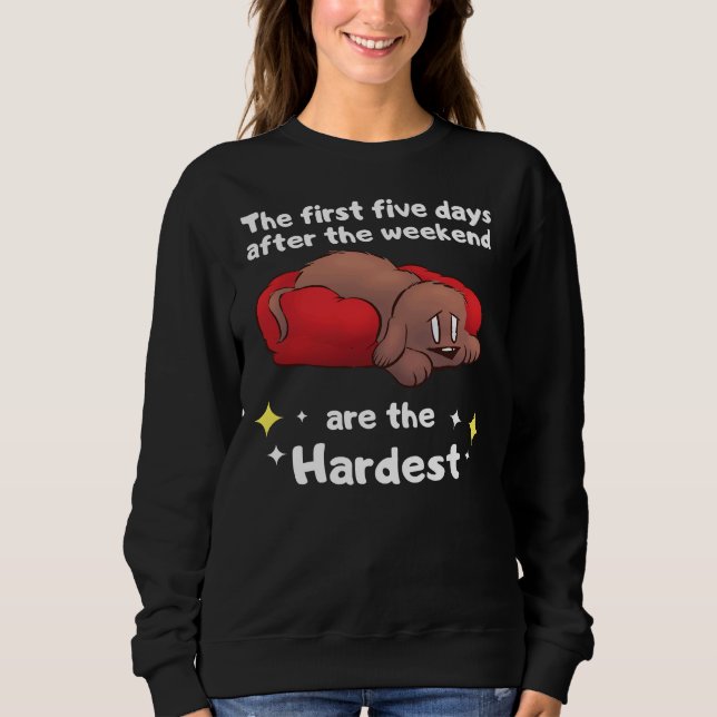 Hårda veckodagar Helg Cute Labrador Retriever Hund T Shirt (Framsida)