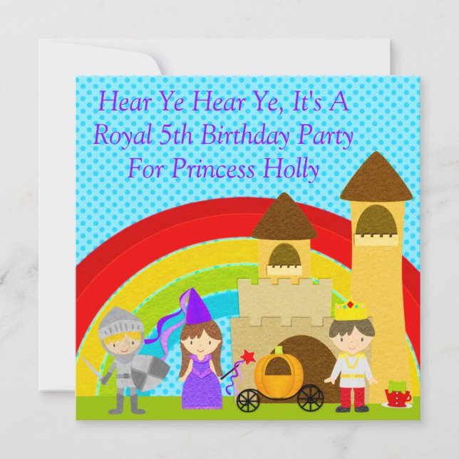 Hårda Ye Hear Ye, det är ett Royal Party CSTM Inbjudningar (Framsida)