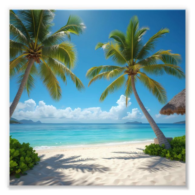 Härdad amerikansk strand fototryck (Framsidan)