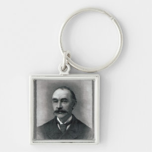 Härdade Thomas, 1892 Fyrkantig Silverfärgad Nyckelring