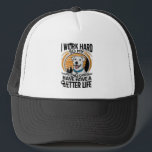 Hårdaktiv Hund överordnad Keps<br><div class="desc">Jag arbetar hårt så att min Hund kan få ett bättre liv - Truckerkeps 🧢 vara ärlig - vi arbetar inte bara för hyra och kaffe. Vi jobbar för mattor, leksak, maggummi, och de finaste pengarna kan köpa 🐶 💼. Den här truckerkepsen är till för varje stolt förälder i hund...</div>