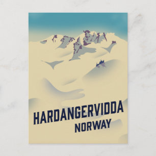 Hardangervidda Norge semester affisch. Vykort