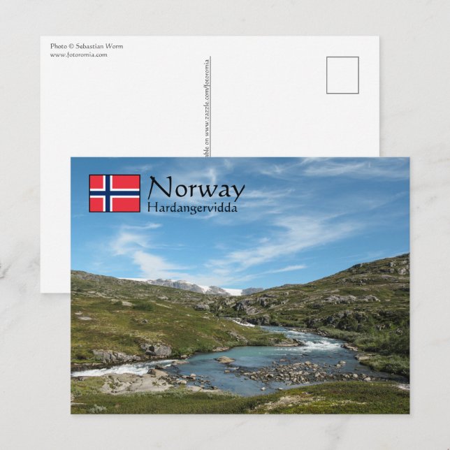 Hardangervidda Norge Vykort (Fram/baksida)