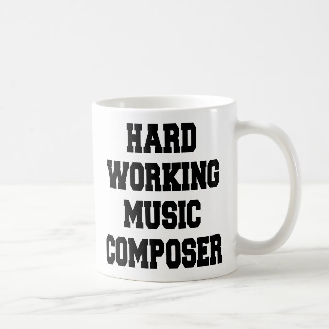 Hårdarbetande musikkomposer kaffemugg (Höger)