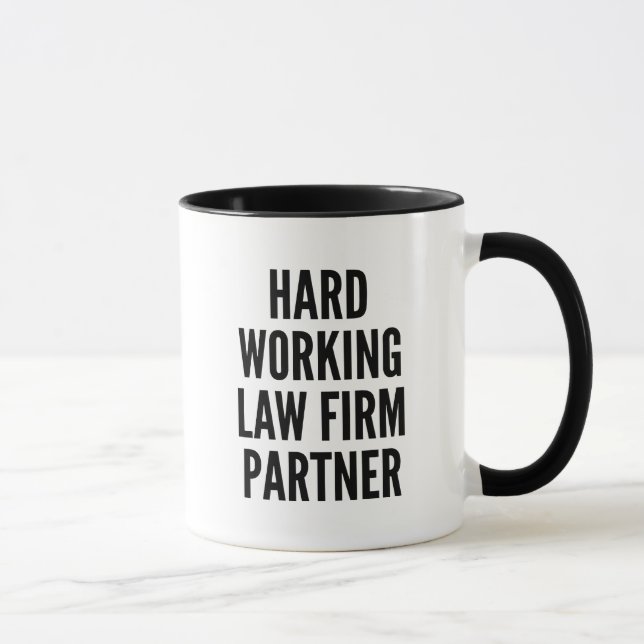 Hårdarbetsrättsfirmans partner mugg (Höger)