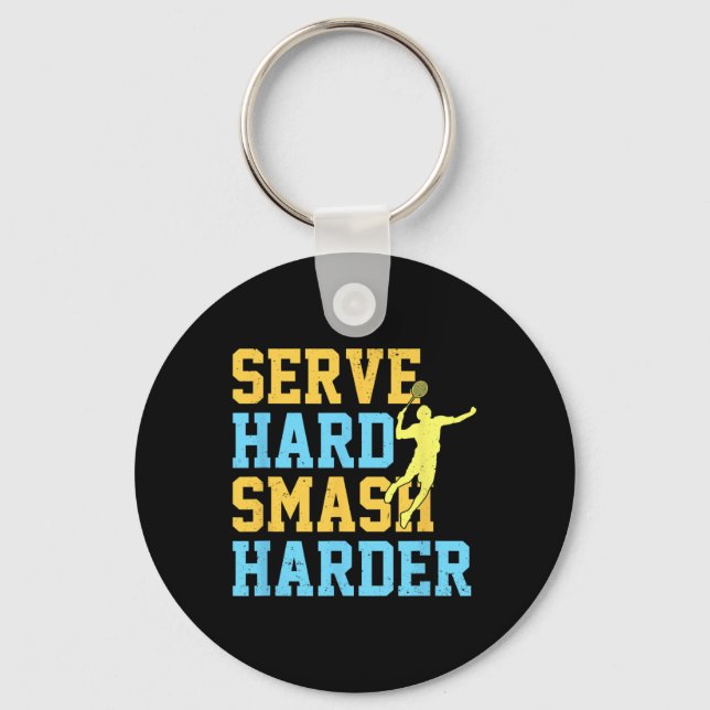  Hårdare Sash Harder Badminton Player Shuttle S Nyckelring (Framsida)