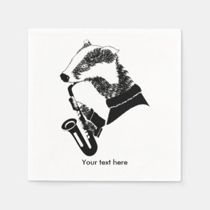 Hårdare spelar saxofon pappersservett