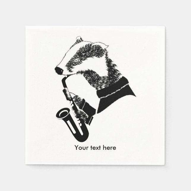 Hårdare spelar saxofon pappersservett (Framsidan)