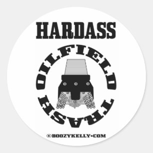 Hardass Oil Fält Sopor,Oil Fält Sticker,Oil Runt Klistermärke