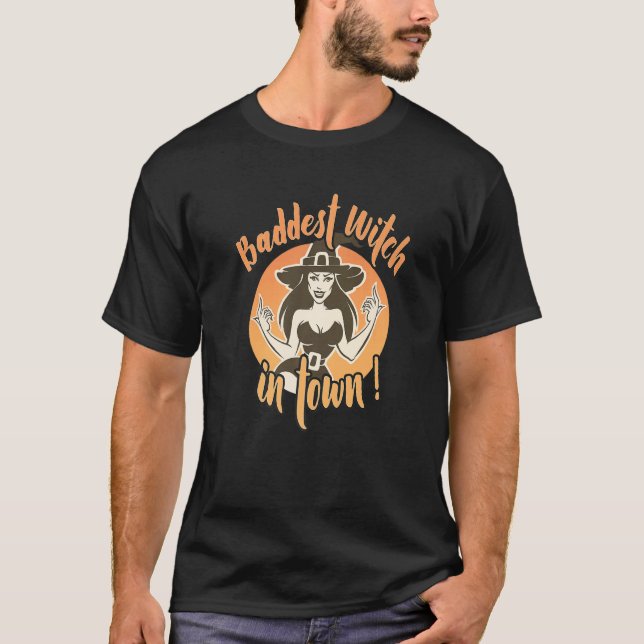 Hårdast väska i stan Halloween med hög T Shirt (Framsida)