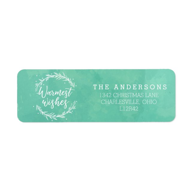 Hårdaste Önskemål-Helgdag-utandning och vattenfärg Returadress Etikett (Framsidan)