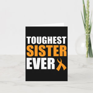 Hårdaste syster någonsin Leukemi Medvetenhet Cance Kort