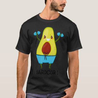 Hardcore Avocado Älskare Dumbbells Workout Fitness T Shirt