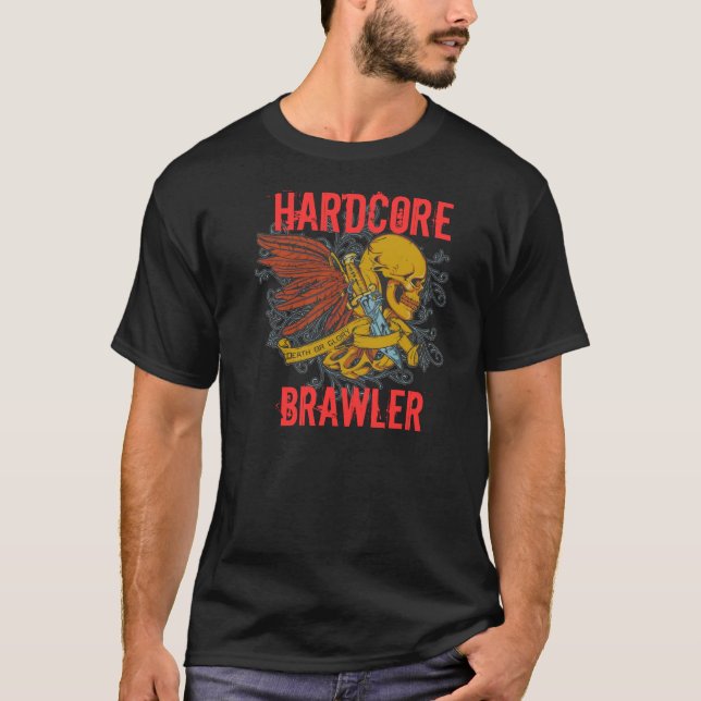Hardcore BrawlermörkT-tröja T-shirt (Framsida)