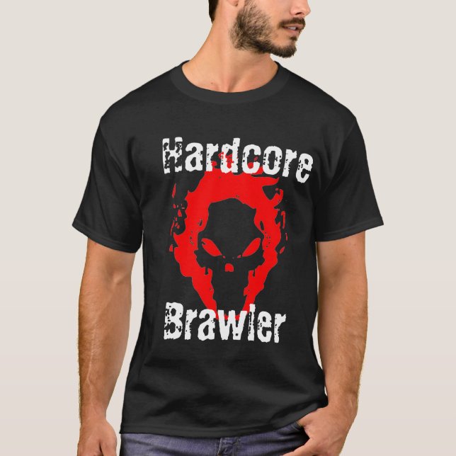 Hardcore BrawlersvartT-tröja Tröja (Framsida)