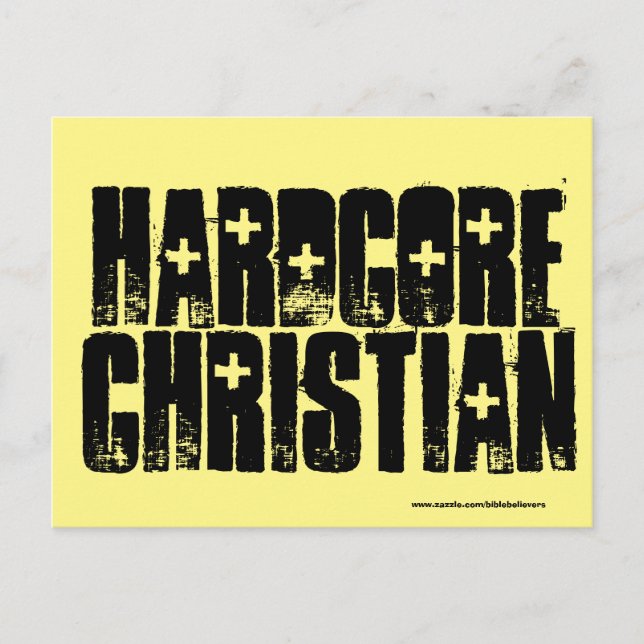 Hardcore Christian Postkort Vykort (Framsida)