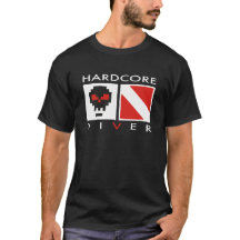 Hardcore dykare, dykat-skjorta