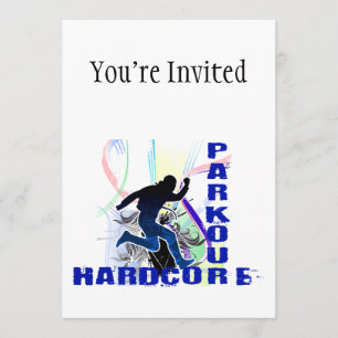 Hardcore fria rinnande Parkour Inbjudningar