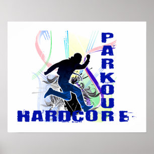 Hardcore fria rinnande Parkour Poster