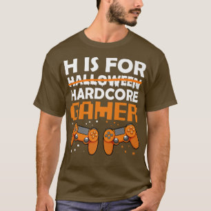 Hardcore Gamer Lazy Halloween Costume Videogame Co T Shirt