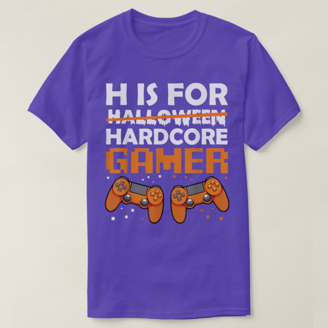 Hardcore Gamer Lazy Halloween Costume Videogame Co T Shirt (Design framsida)