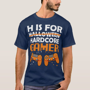 Hardcore Gamer Lazy Halloween Costume Videogame Co T Shirt
