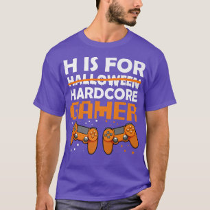 Hardcore Gamer Lazy Halloween Costume Videogame Co T Shirt